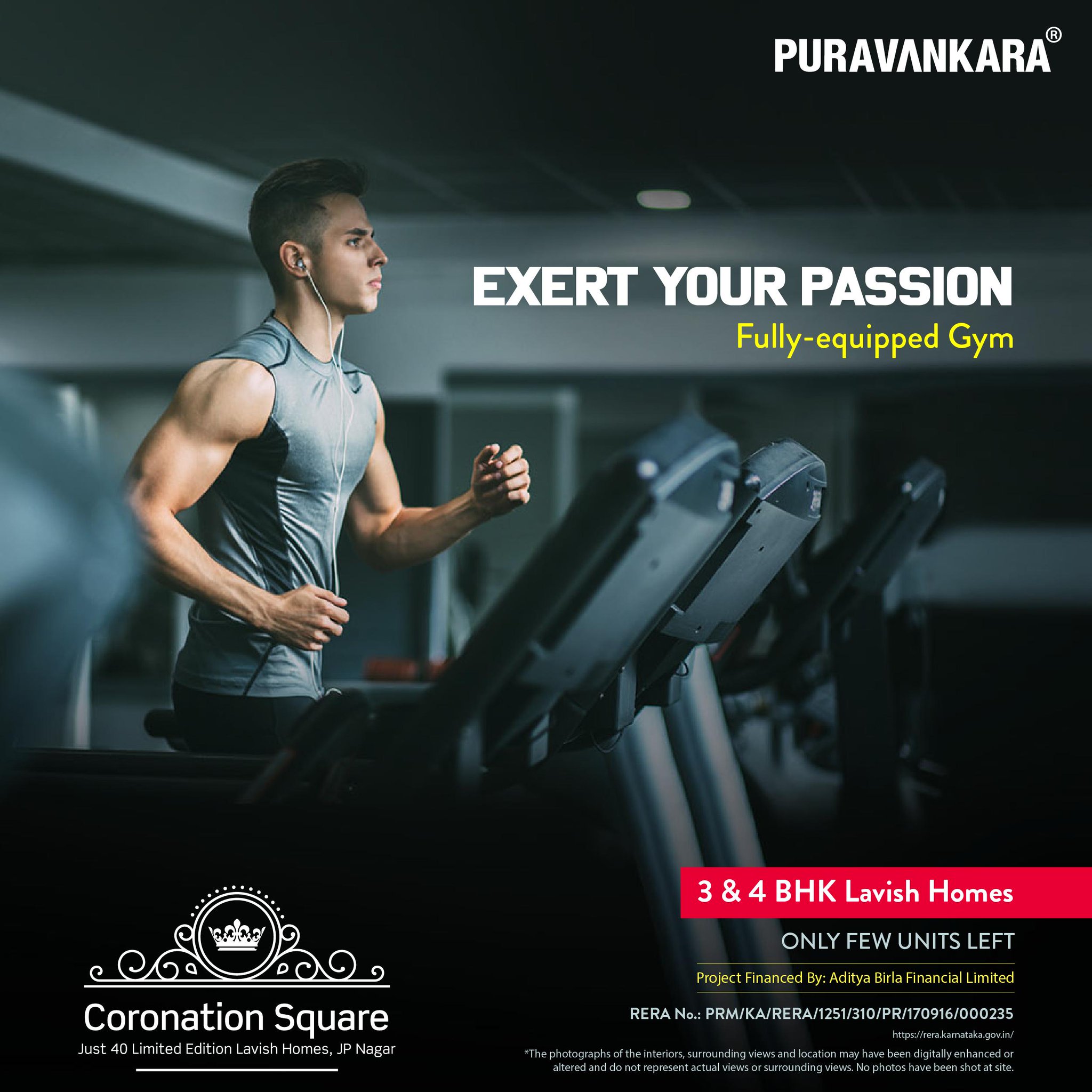 Purva Coronation Square offer fully equipped Gym in Bangalore Update